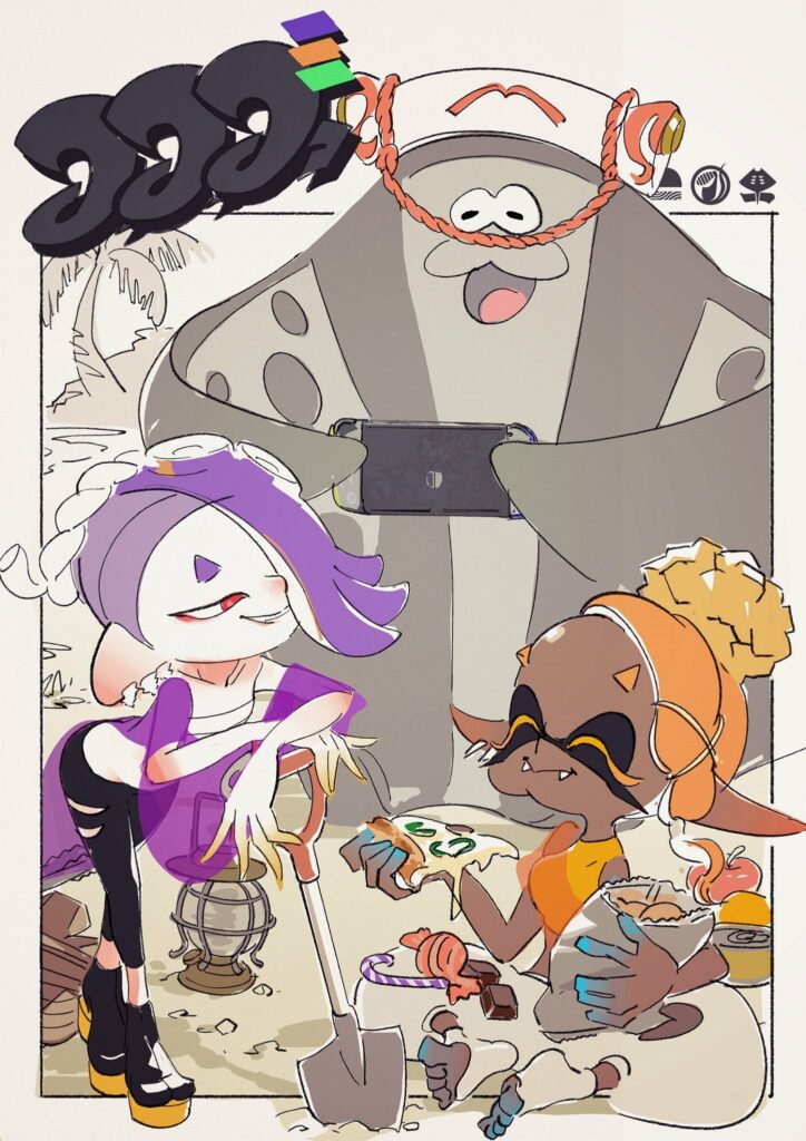 Official artwork has been shared to commemorate the first post-launch Splatoon 3 Splatfest taking place this weekend!
