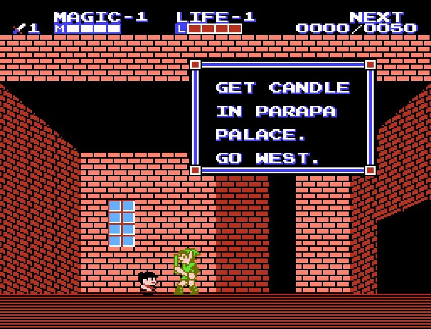 Fixing Zelda II's poorly-translated hint about its Parapa Palace's Candle.