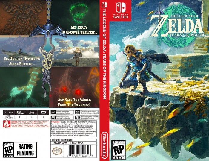 The Legend of Zelda: Tears of The Kingdom custom box art