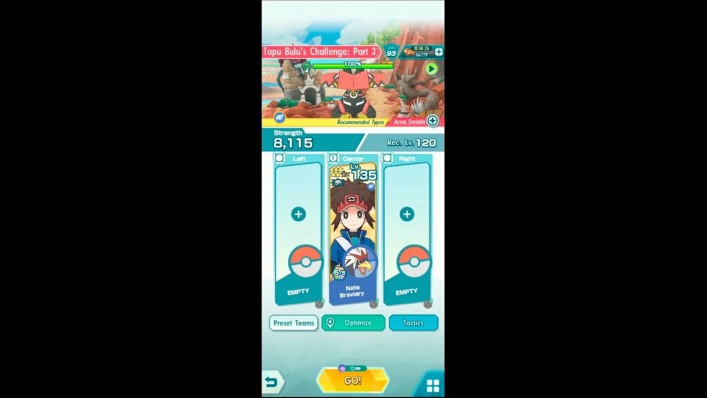 Non-EX Nate SOLO VS Tapu Bulu [Pokemon Masters EX]