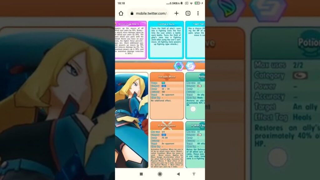 Pokemon masters ex ss Cynthia (aura) and mega lucario new tank @NeoN Serena @Different Gamer 77