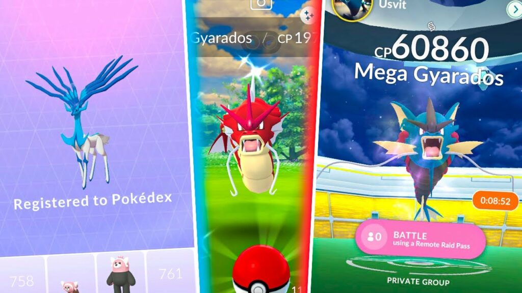 *NEW* SHINY XERNEAS RAIDS IN POKEMON GO! Mega Gyarados Raid Day / Shiny BOOSTED Gyarados!