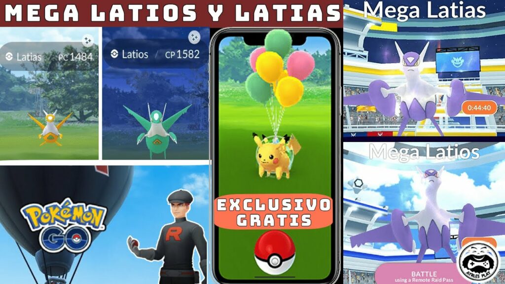 NUEVO PIKACHU CON GLOBOS GRATIS EN POKEMON GO | MEGA LATIOS SHINY Y MEGA LATIAS SHINY en POKEMON GO