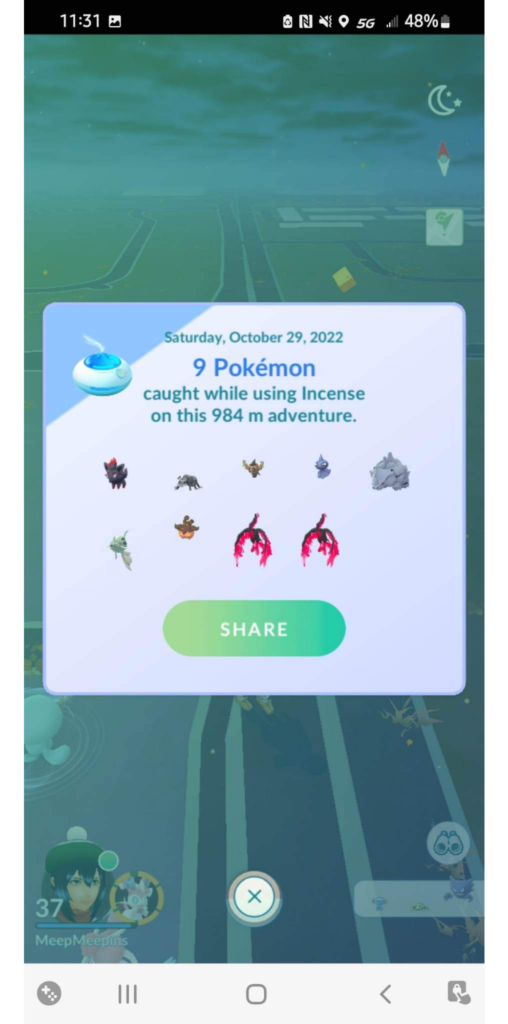 My gf MeepMeepins caught back 2 back Galarians tonight on our walk.. WOW