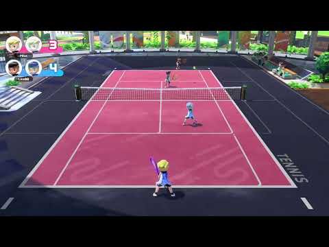 I have about 50 hours in Switch Sports, but this early video is still one of the luckiest tennis shots I've seen: kept in by the pole