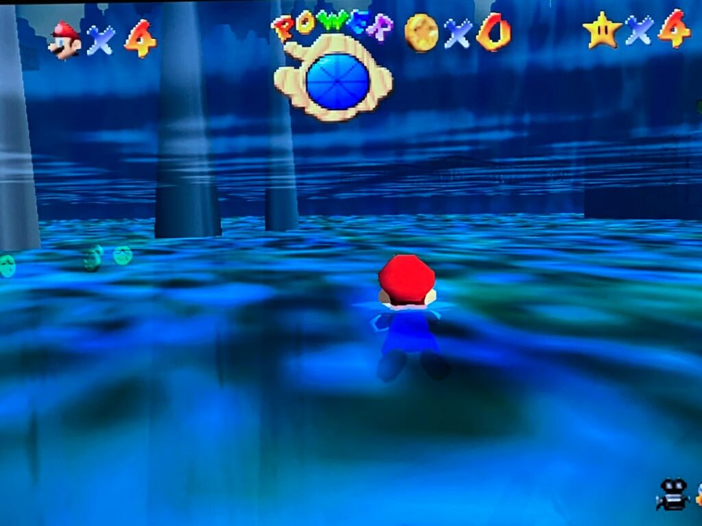 Weird emulation glitch in NSO Mario 64 water level