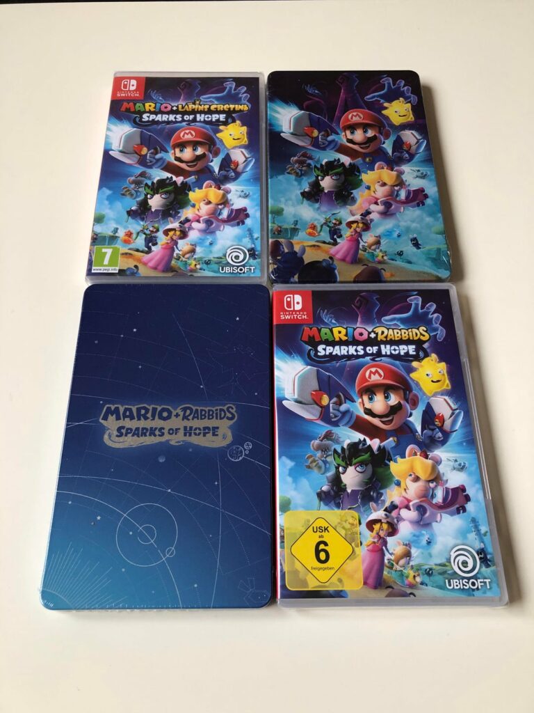 Both preorder SteelBooks for Mario Rabbids Sparks of Hope