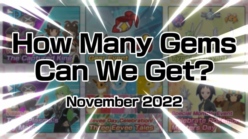 [Pokemon Masters EX] HOW MANY GEMS CAN WE GET? (November 2022)