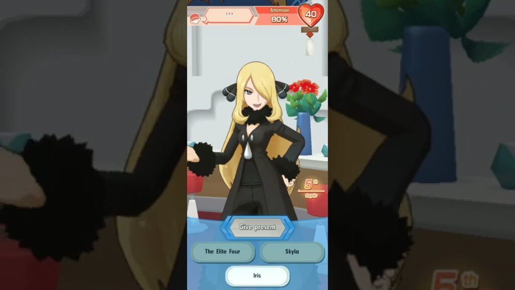 Pokemon masters EX trainer Lodge: Interact with Cynthia