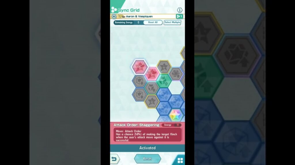 Pokemon Masters Ex Aaron 3/5 Sync Grid