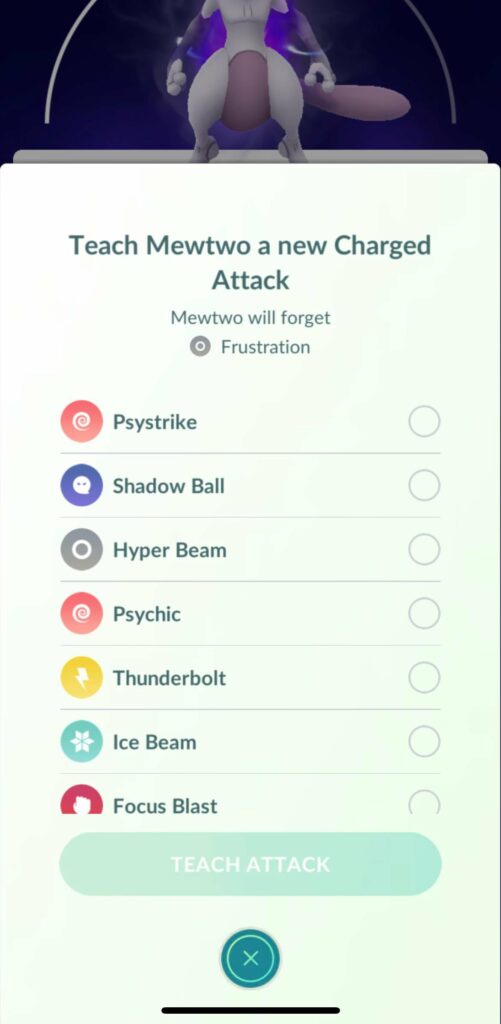 Which one of these attacks would you suggest I teach shadow Mewtwo?