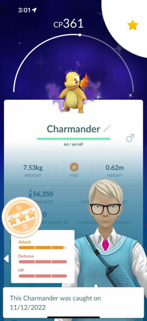 I fought Arlo during community day in OKC just now and caught this. This is rare, right? What are the chances?