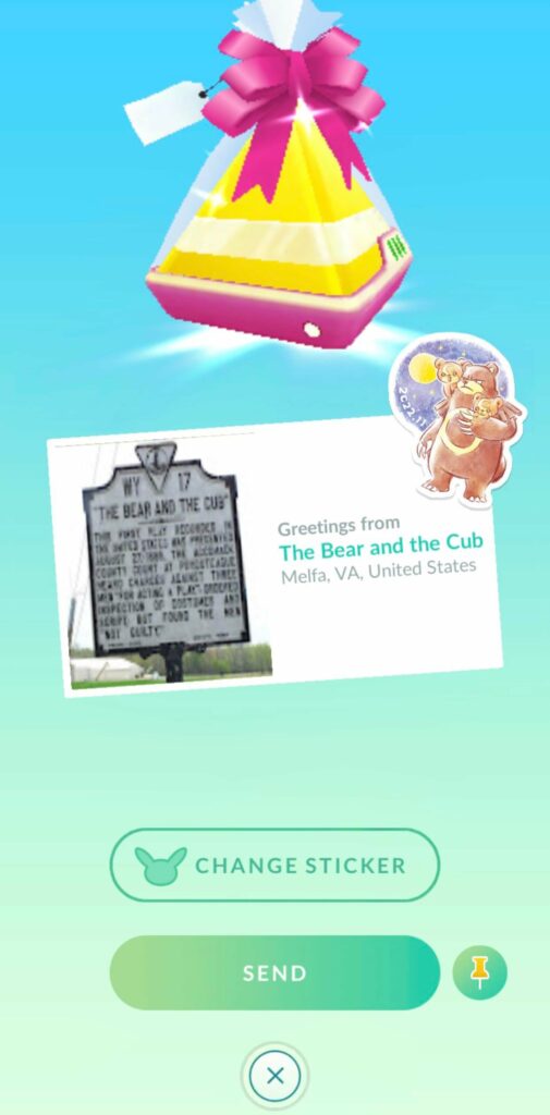 I always love when the stickers match the picture on a Pokéstop, but matching the name? Even better.