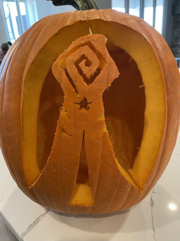 Carving Pumpkins with the kids. (Cursa from Mario + Rabbids)