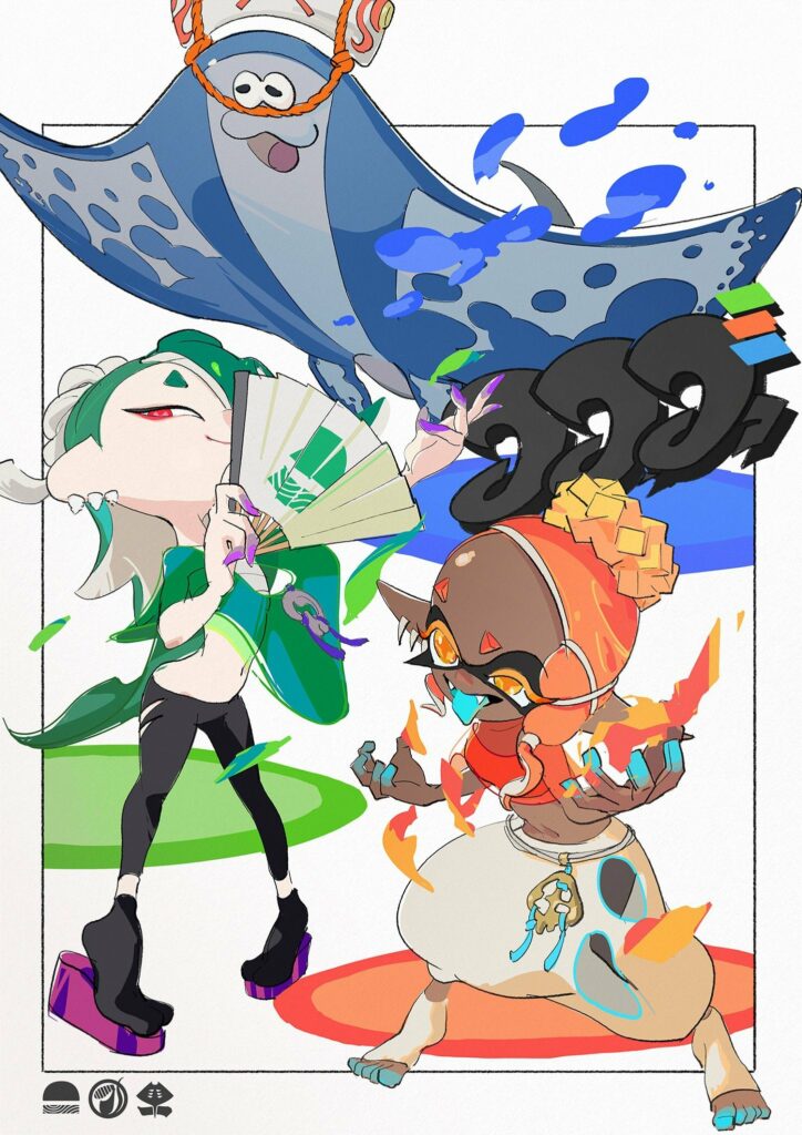 Official Artwork to commemorate the Splatoon x Pokémon Collaboration Splatfest this weekend has been shared by Nintendo!