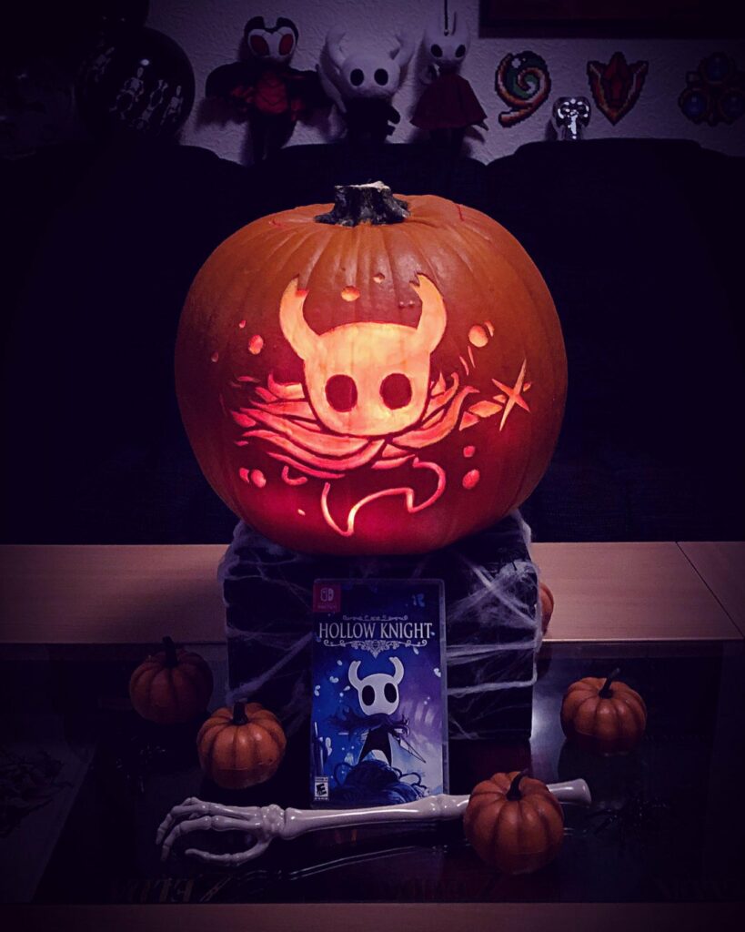 My Hollow Knight themed pumpkin 🎃