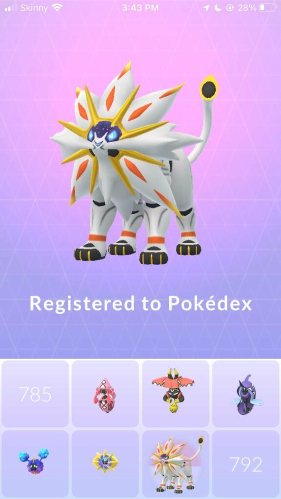 Got Solgaleo just now, very cool looking, sad we don’t get an extra cosmog tho to get the other legendary