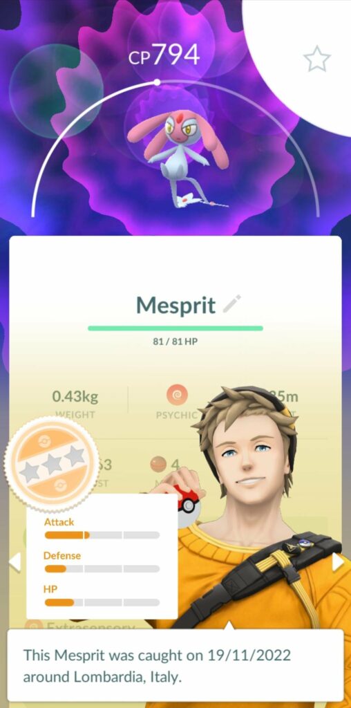As soon as I saw Mesprit I called my little brother and we sprinted out of the house, fastest 2km of my life! it was fun