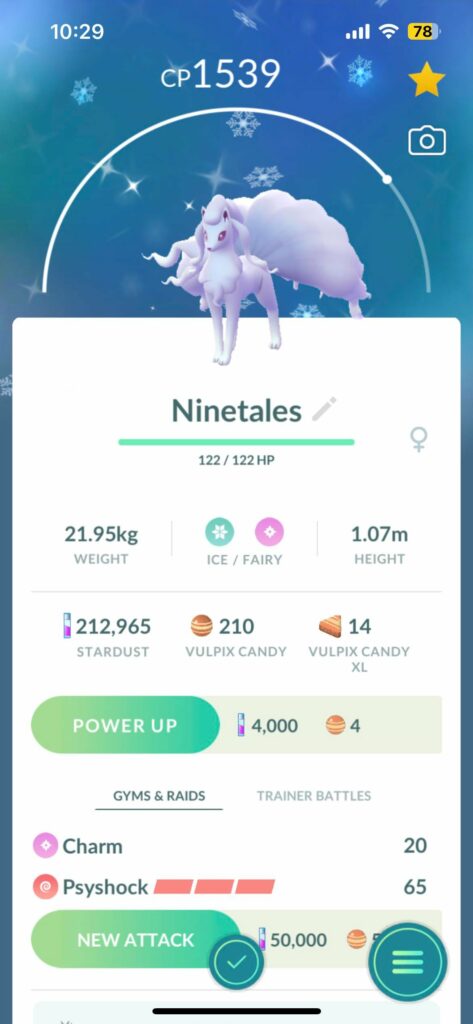 Shiny alolan Ninetales is a nice lavender color