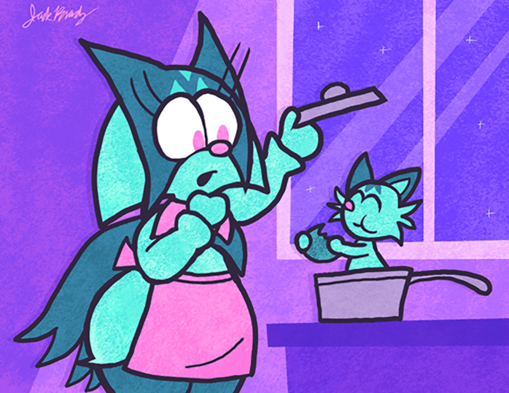 I drew Sprigatito and Meowscarada!