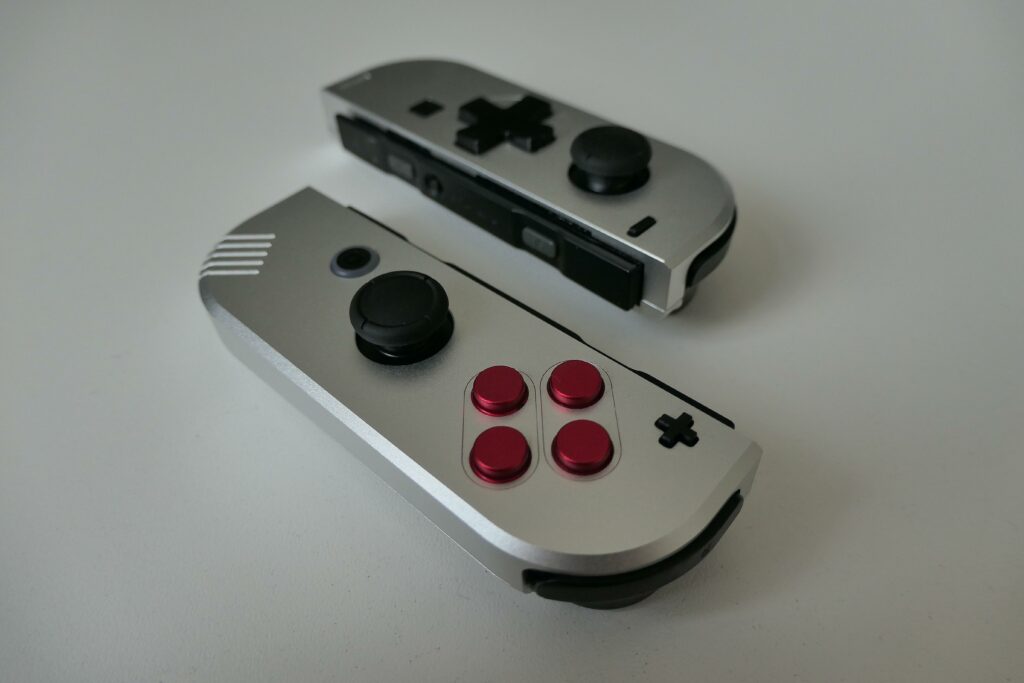 My metal joycons - got them after so many plastic ones kept cracking to bits!