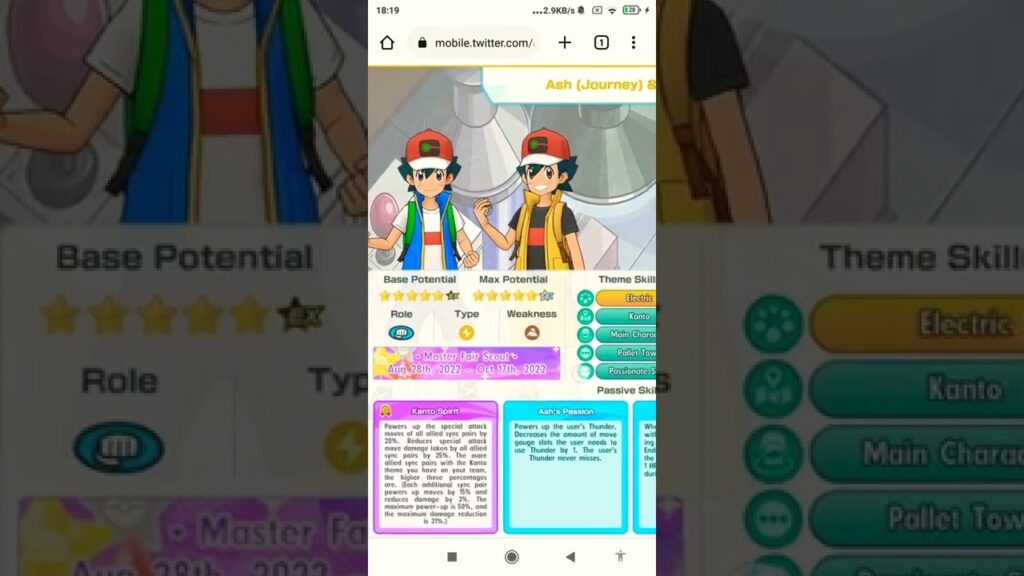 Pokemon masters ex ash(journey) and pickachu new electric monster is coming @Different Gamer 77