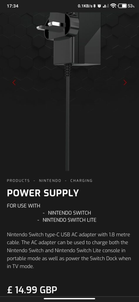 WARNING. VenomUK power supply