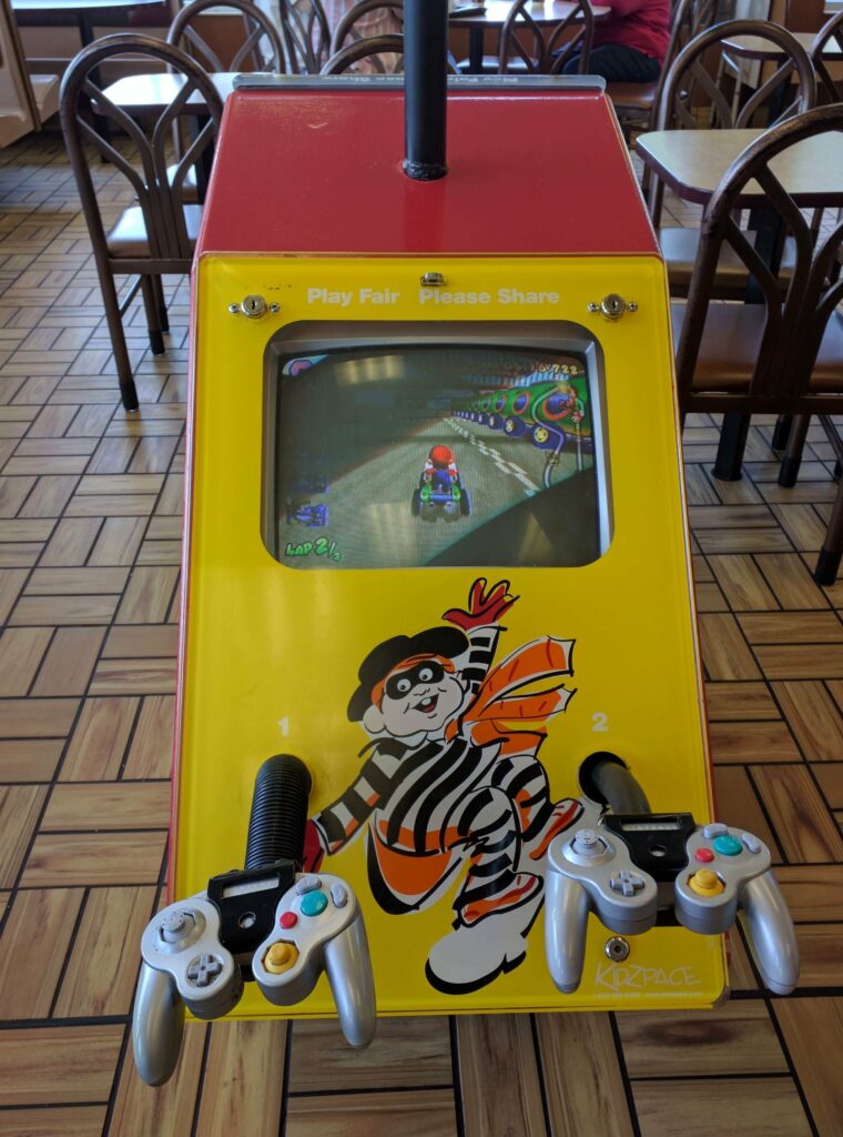 Gamecube kiosk still running in McDonald's