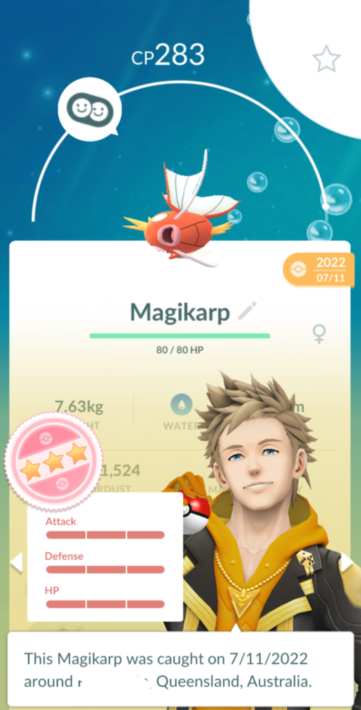Thought I would share the ultimate Magikarp with you all. I have no intentions on evolving as it would ruin such a perfect specimen