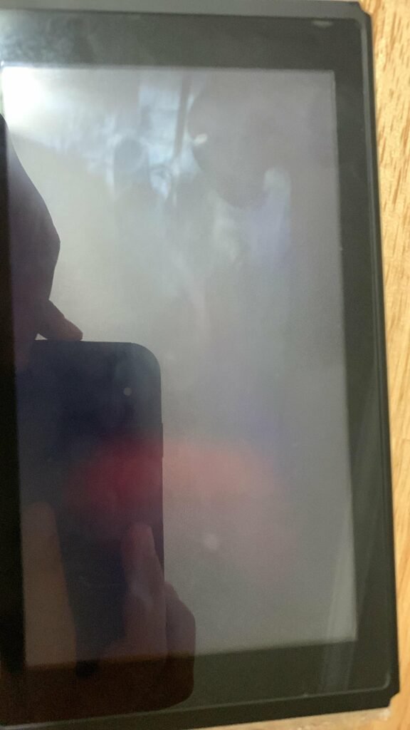 All I see is a smudged colors when turning on switch after Digitizer replacement?