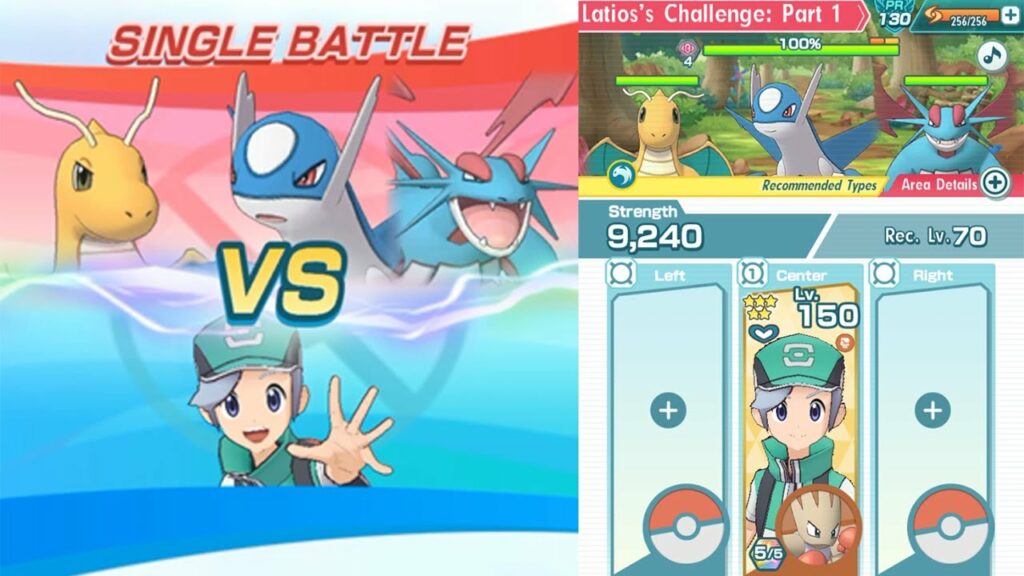 [Pokemon Masters EX] Main Character (Scottie) & Support Hitmonchan Solos Latios NORMAL