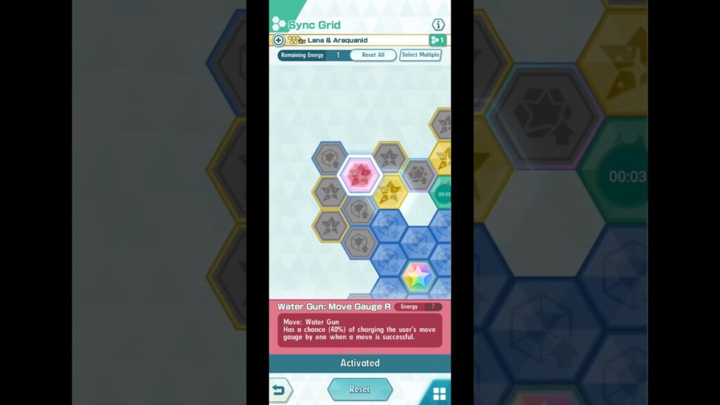 Pokemon Masters Ex Lana 3/5 Sync Grid