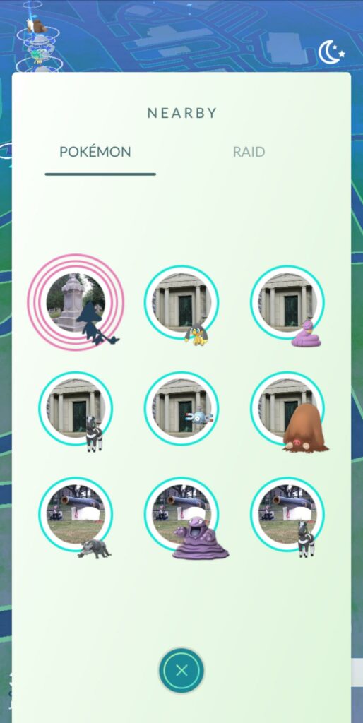 went to go catch this guy. Realized he spawned in a locked up cemetery. :(