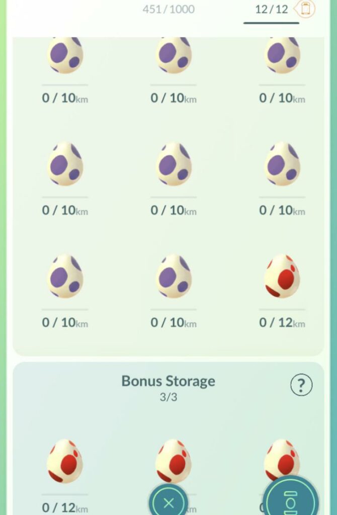 Can we please get the option to discard eggs? This really sucks without incubators when trying for 7km event pokemon