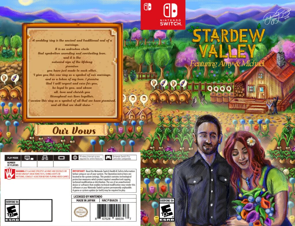 I made a Stardew Valley switch cover for my friend and his wife!