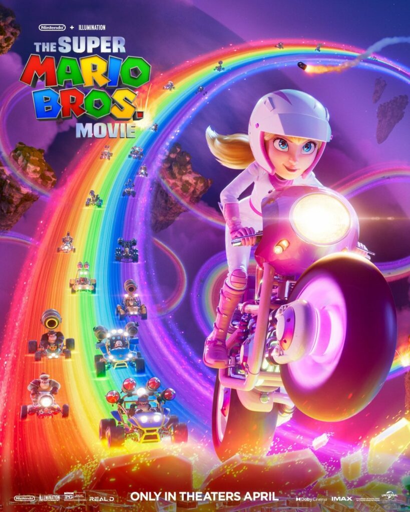 Rainbow Road - Princess Peach Super Mario Bros Movie Poster
