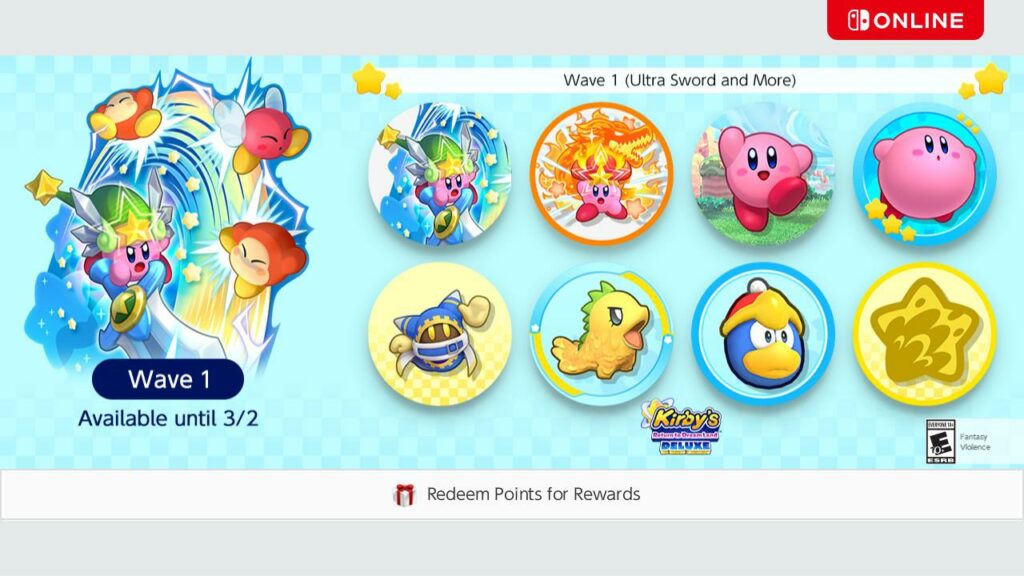 Kirby’s Return to Dreamland Deluxe icons are now available for Nintendo Switch Online members.