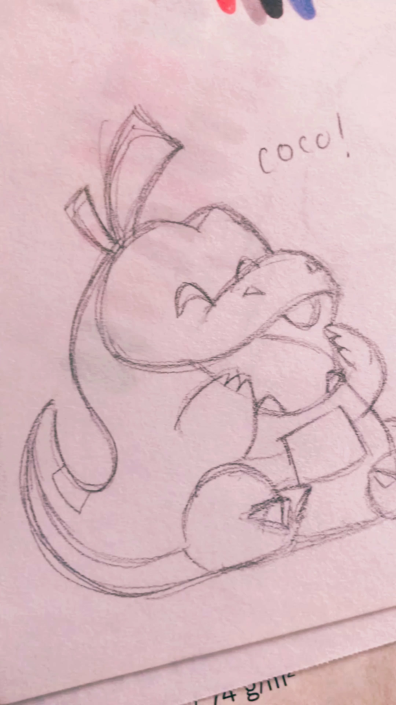 [OC] Happy little Fuecoco 💛❤️‍🔥