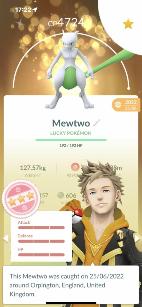#SHLUNDO Today, I felt like I completed the game! 😂 Shiny lucky 100% Mewtwo maxed out to level 50!