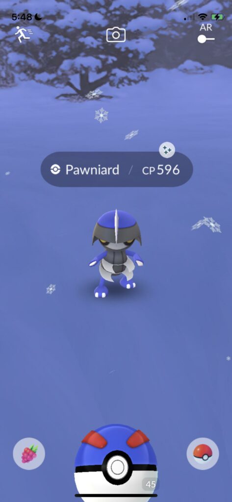 level 43 challenge gave me a shiny Pawniard 😩 🙏