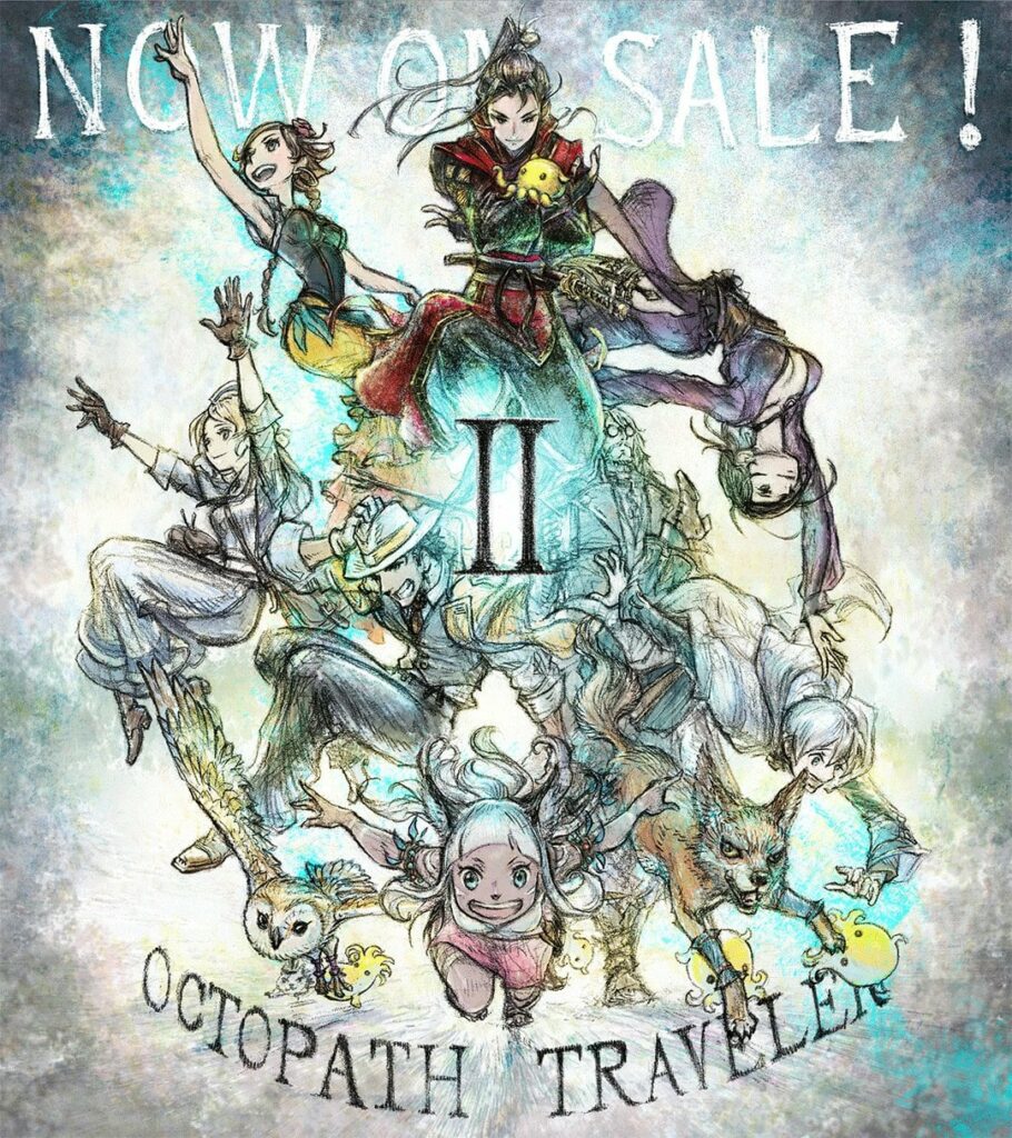 Official artwork celebrating Octopath 2's release!