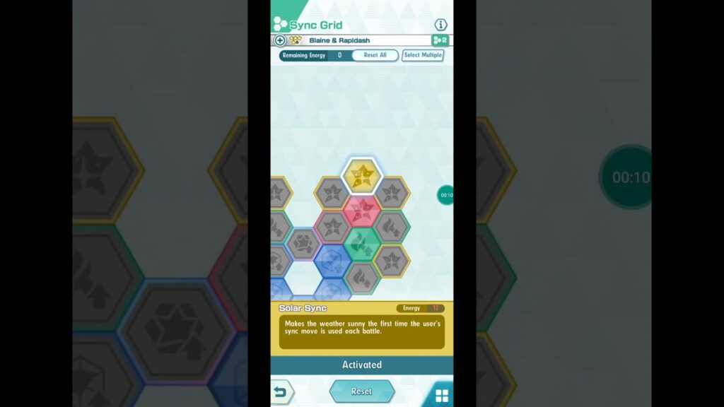 Pokemon Masters Ex Blaine Sync Grid