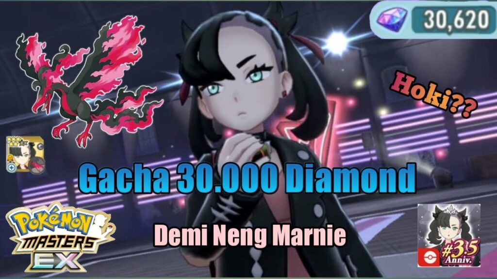 Gacha 30.000 Diamond demi dapet Marnie (Galarian Moltres) - Pokemon Masters EX