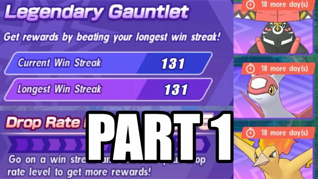 [Pokemon Masters EX] Legendary Gauntlet 8 131 Winstreak Part 1 (Tapu Bulu, Latias, Moltres)