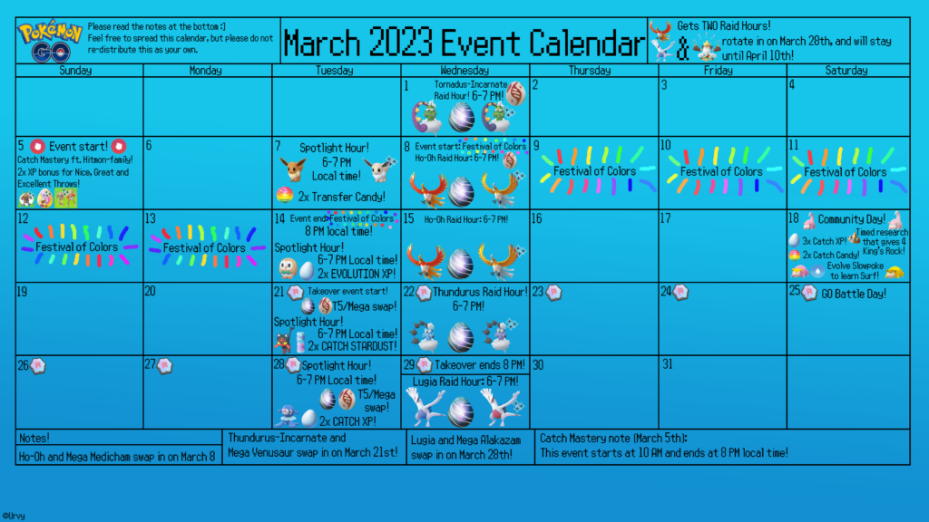 A Home-Made March Event Calendar :]