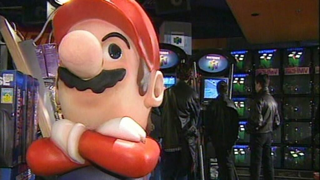 A BBC archive about the gaming industry getting ready for the launch of the Nintendo 64.