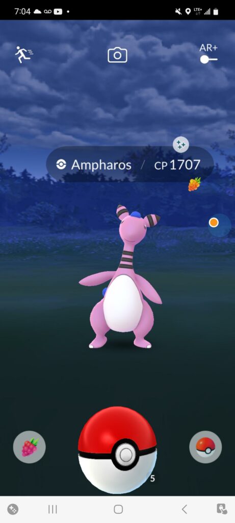 🙀 I didn't even know this was possible! Shiny wild ampharos