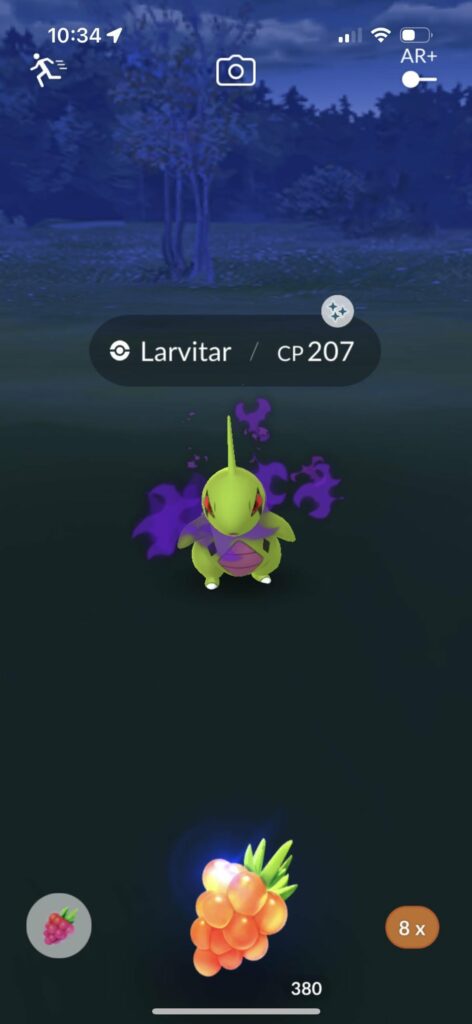 Got my first ever shiny shadow larvitar and well…yea
