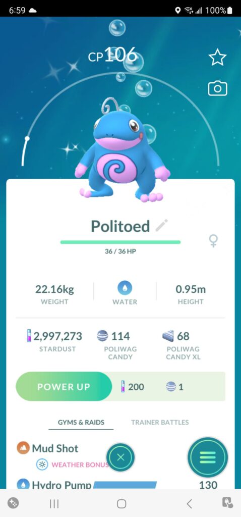 After shiny-checking thousands of polliwags, I finally found my king! ❤️❤️