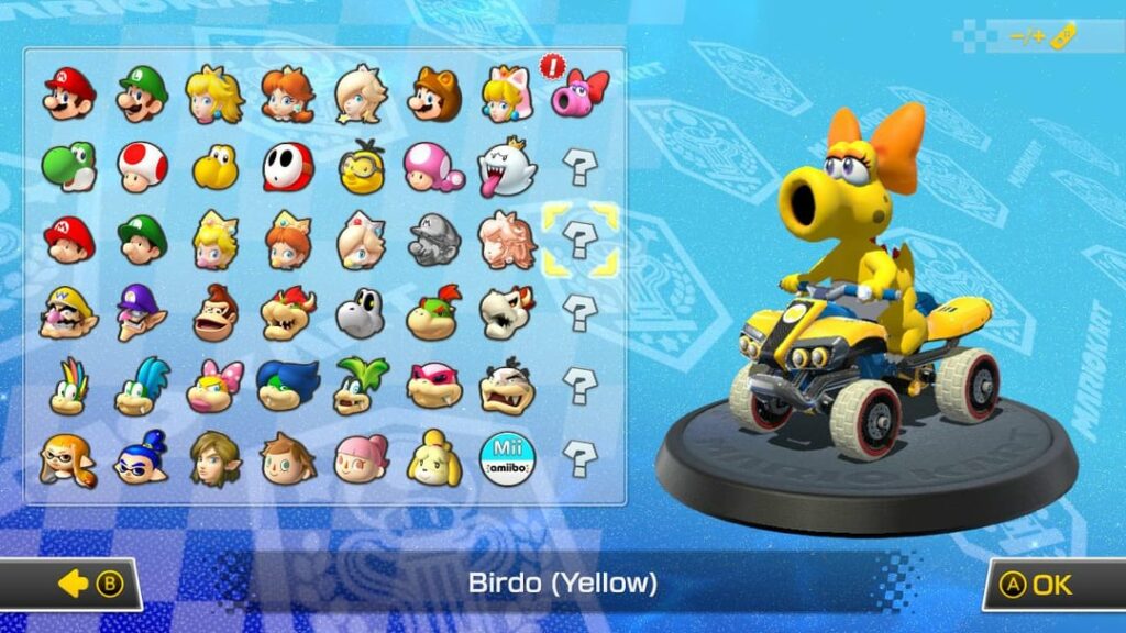 After Updating Mario Kart to 2.3.0 (Wave 4 update) there are 5 ? driver slots on the racer select screen